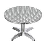 CB | Aluminium Loungetisch | Ø:H 60 x 38 cm | Edelstahl / Aluminium