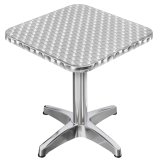 CB | Aluminium Bistrotisch | B:T:H 60 x 60 x 80 cm | Edelstahl | Quadratisch