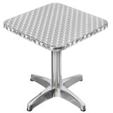 CB | Aluminium Bistro Tisch | B:T:H 60 x 60 x 80 | Quadratisch | Klappbar + Zusatzgewicht