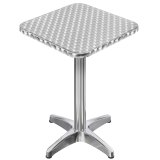 CB | Aluminium Bistro Stehtisch | 60 x 60 x 111 cm | Edelstahl / Aluminium | Zusatzgewicht