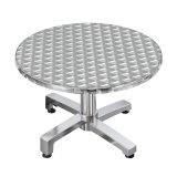 CBC | Mesa de salón Bistro | Ø60xH42cm | Acero inoxidable / Aluminio | Peso adicional
