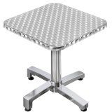CBC | Aluminium Bistro Bord | B:H:D 60 x 60 x 78 cm | Kvadratisk | Ladet op + ekstra vægt