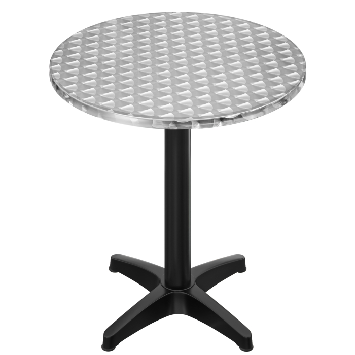 CB | Aluminium Bistro Staande Tafel | Ø 60 x 111 cm | RVS / Zwart
