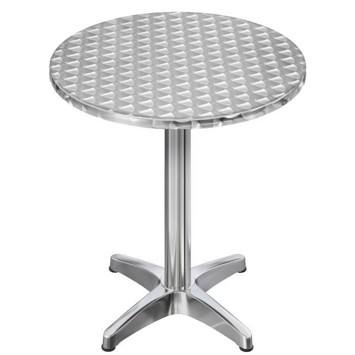 CB | Aluminium Bistro Staantafel | Ø 60 x 111 cm | RVS / Aluminium