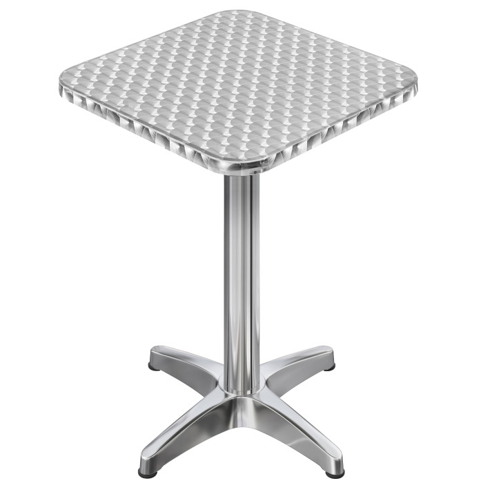 CB | Aluminium Bistro Statafel | 60 x 60 x 111 cm | RVS / Aluminium