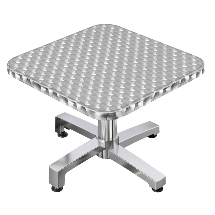CBC | Tavolo da salotto Bistro | 60x60xH42cm | Acciaio inox / Alluminio | Peso aggiuntivo