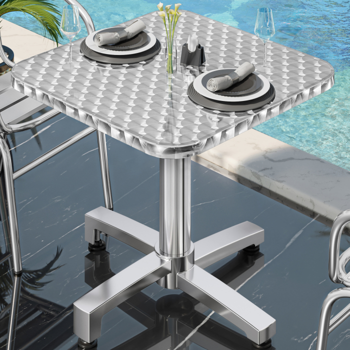 CBC | bistrobord | 60x60xH78cm | rustfritt stål / aluminium | ekstra vekt