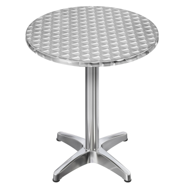 CB | Aluminium Bistro Stehtisch | Ø 60 x 111 cm | Edelstahl / Aluminium | Klappbar + Zusatzgewicht