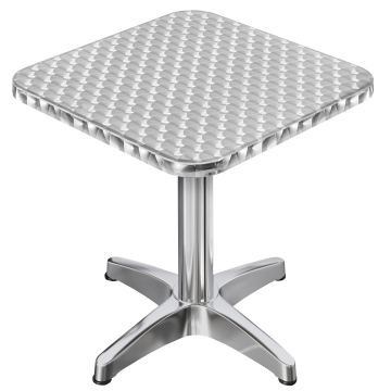 CB | Aluminium Bistro Tisch | B:T:H 60 x 60 x 78 | Quadratisch | Klappbar + Zusatzgewicht