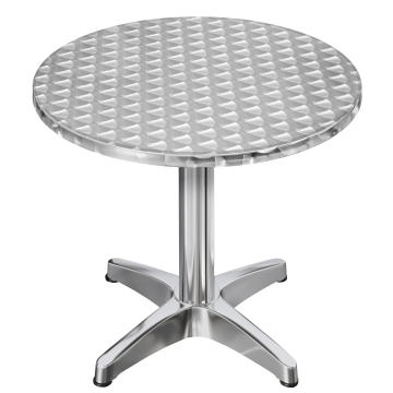 CB | Aluminium Bistro Tisch | Ø:H 60 x 78 cm | Rund | Klappbar + Zusatzgewicht