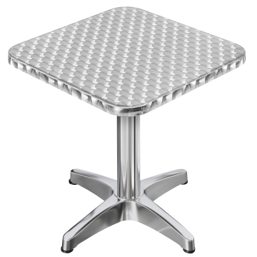 CB | Aluminium Bistrotisch | B:T:H 60 x 60 x 80 cm | Edelstahl | Quadratisch