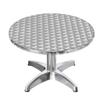 CB | Aluminium Loungetisch | Ø:H 60 x 42 cm | Edelstahl / Aluminium | Klappbar | Zusatzgewicht