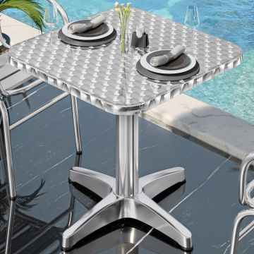 CB | Roestvrijstalen Bistrotafel | B:D:H 60 x 60 x 78 cm | Roestvrij staal | Vierkant