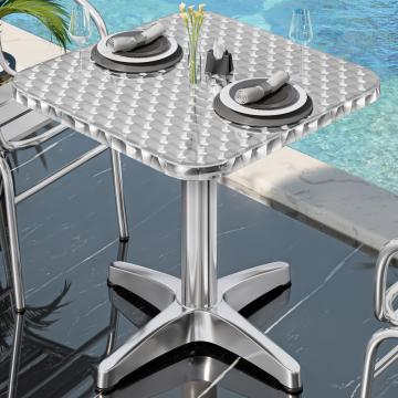 CB | Aluminium Bistrotisch | B:T:H 60 x 60 x 78 cm | Edelstahl | Quadratisch
