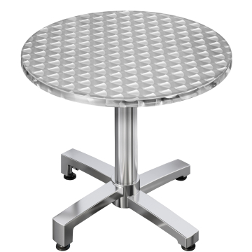 CBC | Aluminium Bistro Tisch | Ø:H 60 x 78 cm | Rund | Klappbar + Zusatzgewicht