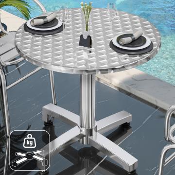 CBC | Aluminium Bistro Tisch | Ø:H 60 x 78 cm | Rund | Zusatzgewicht
