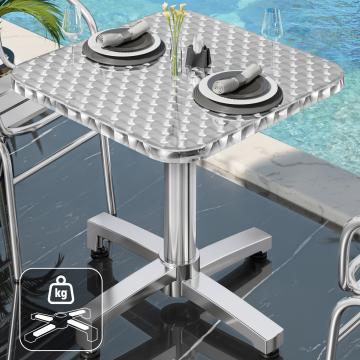 CBC | Aluminium Bistro Tisch | B:T:H 60 x 60 x 78 cm | Quadratisch | Zusatzgewicht