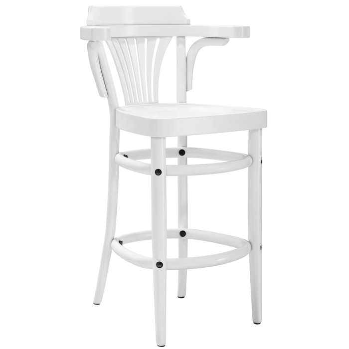 CHAUSEY | Bentwood Bar Stool | Wood | White