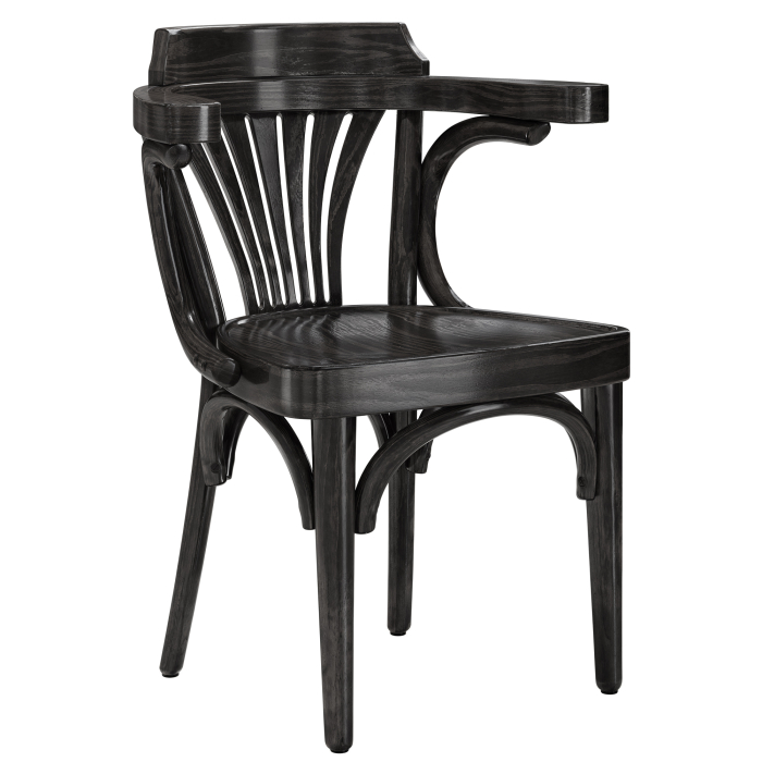 Chausey | Chaise en bois courbé | Bois | Noir | Bois courbé
