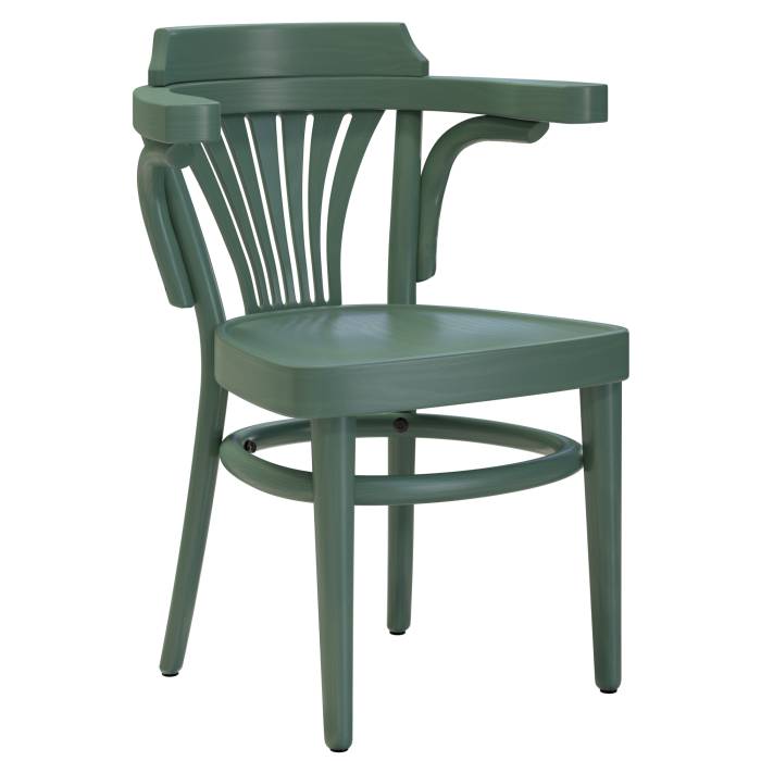 CHAUSEY | Fauteuil en bois tourné | Bois | Vert | Bois tourné