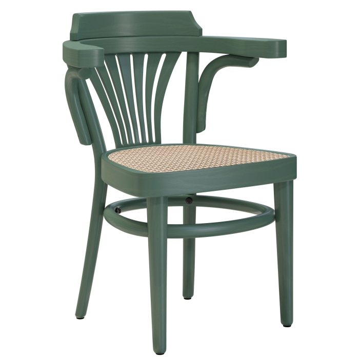 CHAUSEY | Bugholzstuhl | Rattan Geflecht | Grün | Bugholz