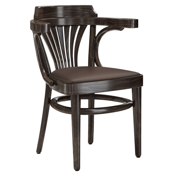 CHAUSEY | Bugholzstuhl | Holz / Leder Braun | Wenge | Bugholz