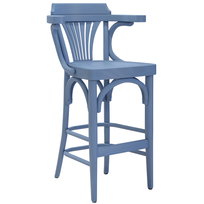 Chausey | Bugholz Barhocker | Holz | Blau | Bugholz