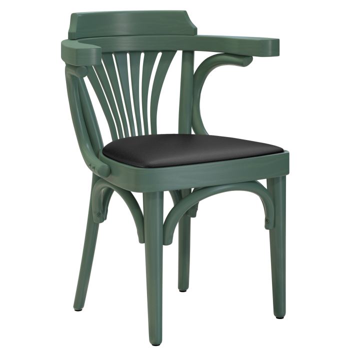 Chausey | Bugholzetstoel | Hout / Leder | Groen | Bugholzetstoel