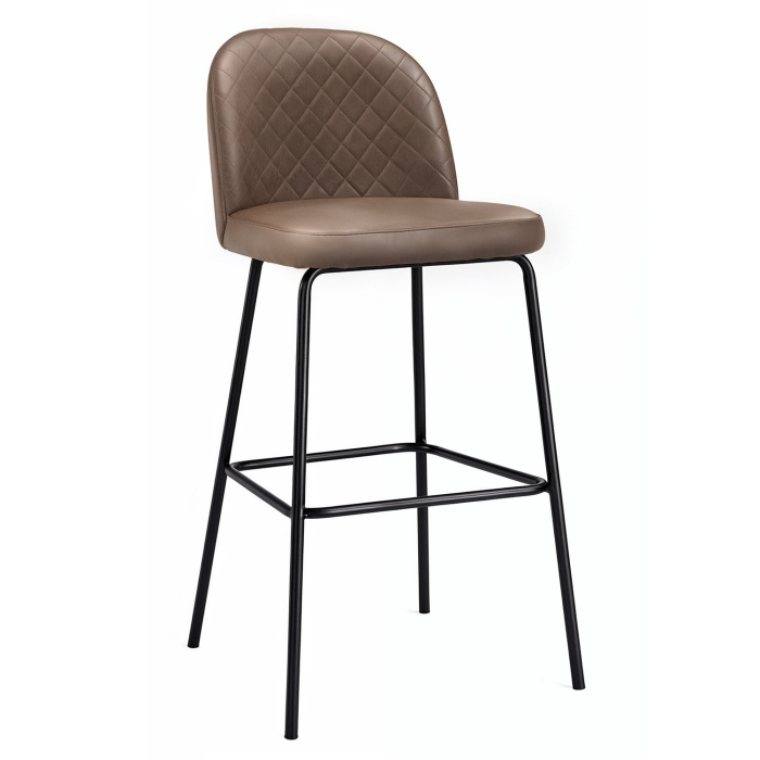 Chloe | Hotel Bar Stool | Leather | Taupe