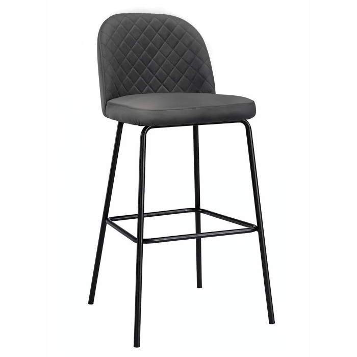 Chloe | Hotel Bar Stool | Velvet | Gray