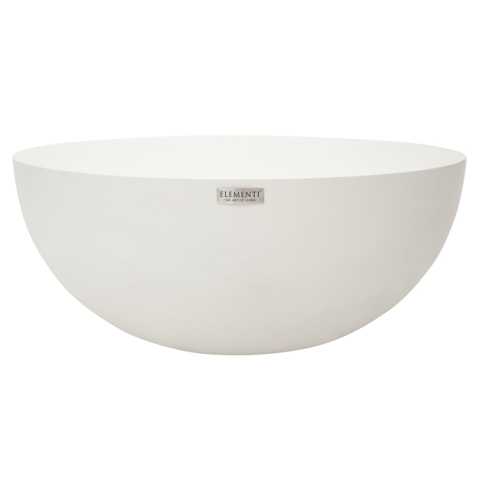 CHRONOS | Design Couchtisch | Ø:H 107 x 39cm | Beton | Weiss