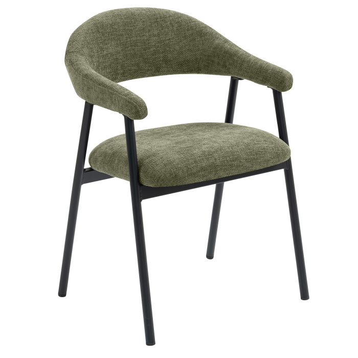 LARA | Hotelstoel | Stof/Textiel | Groen