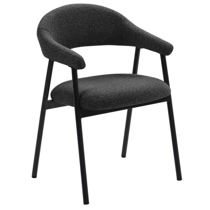 LARA | Silla de hotel | Tela de peluche | Verde oscuro