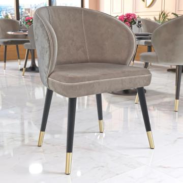 CHANELL | fløyelsstol | taupe | fløyel