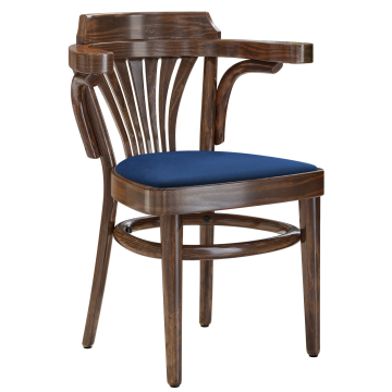 CHAUSEY | Bentwood Chair | Wood / Velvet Blue | Walnut | Bentwood