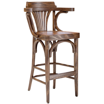 Chausey | Bugholz Barhocker | Holz | Vintage Old Patina | Bugholz