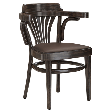 CHAUSEY | Bugholzstuhl | Holz / Leder Braun | Wenge | Bugholz