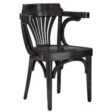 Chausey | Chaise en bois courbé | Bois | Noir | Bois courbé