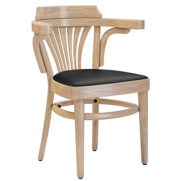 CHAUSEY | Silla de contrachapado | Madera / Cuero | Roble | Madera curvada