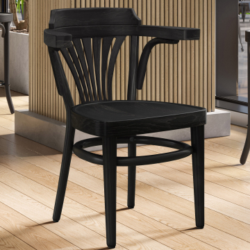 CHAUSEY | silla de madera curvada | madera | negro | madera curvada