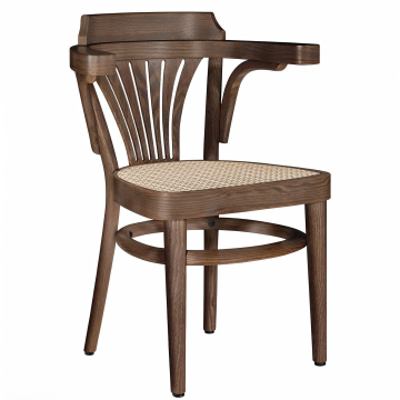 CHAUSEY | Bugholzstoel | Rieten vlechtwerk | Vintage Oude Patina | Bugholz