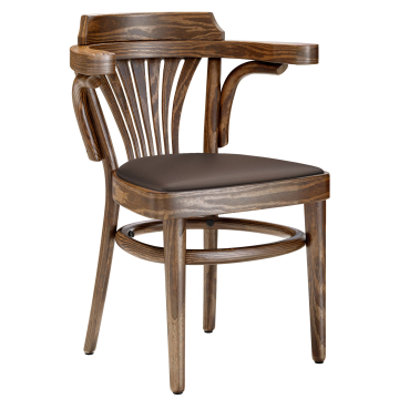 CHAUSEY | Bøgetræsstol | Træ / Læder Brun | Vintage Old Patina | Bøgetræ