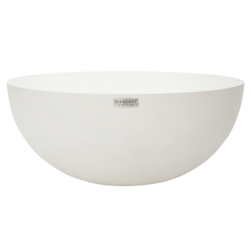 CHRONOS | Design Couchtisch | Ø:H 107 x 39cm | Beton | Weiss