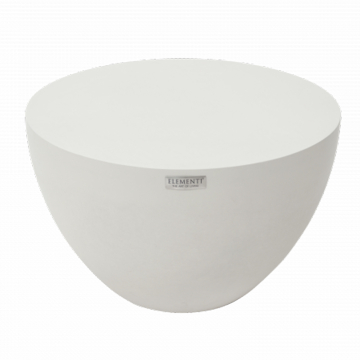 CHRONOS | Mesa de centro de diseño | Ø:Al. 66 x 40 cm | Hormigón | Blanco