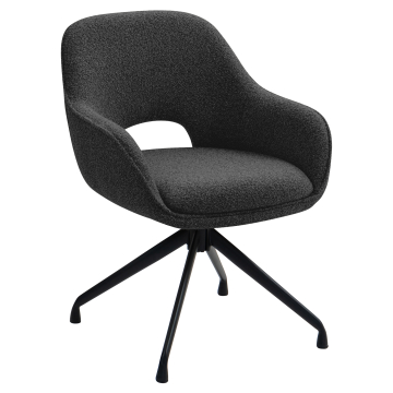 KATARINA | Hotellituoli | Teddykangas | Tummanvihreä | Pyörivä jalusta