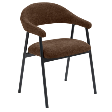 LARA | Silla de hotel | Tela/Textil | Marrón