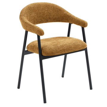 LARA | Silla de hotel | Tela/Textil | Marrón miel