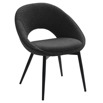 LIAM | Hotel Chair | Teddy Fabric | Dark Green