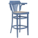 CHAUSEY | Bentwood Bar Stool | Rattan Weave | Blue | Bentwood