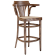 CHAUSEY | Tabouret de bar en bois courbé | Tressage en rotin | Patine vintage ancienne | Bois courbé